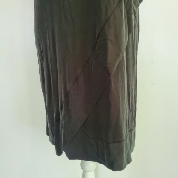 Dolan Left Coast Collection | Anthropologie Dark Gray Cupro Dress - Picture 5 of 10